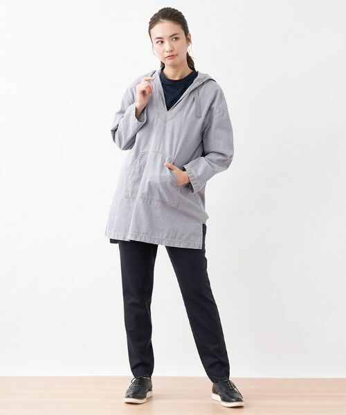 CARA O CRUZ / キャラ・オ・クルス シャツ・ブラウス | フード付デニムスキッパープルオーバー | 詳細2