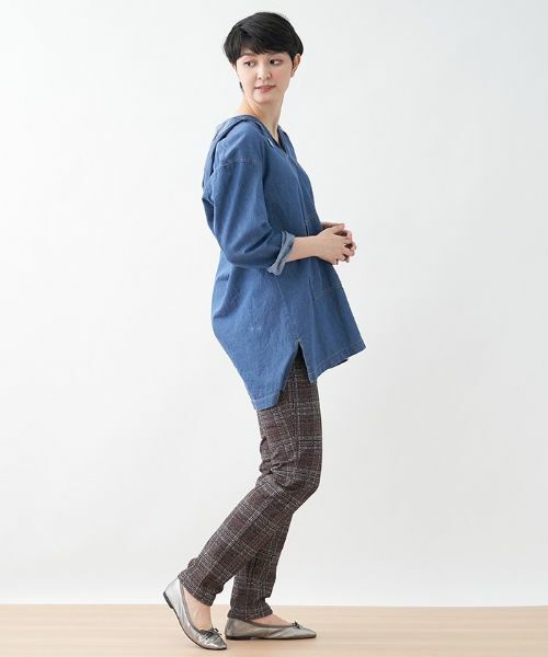 CARA O CRUZ / キャラ・オ・クルス シャツ・ブラウス | フード付デニムスキッパープルオーバー | 詳細5