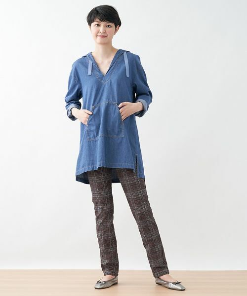 CARA O CRUZ / キャラ・オ・クルス シャツ・ブラウス | フード付デニムスキッパープルオーバー | 詳細7