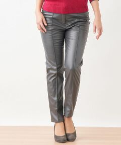 CARA O CRUZ / キャラ・オ・クルス その他パンツ | 【あったか】裏起毛合皮パンツ