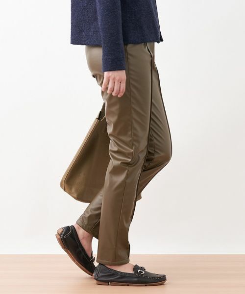 CARA O CRUZ / キャラ・オ・クルス その他パンツ | 【あったか】裏起毛合皮パンツ | 詳細1