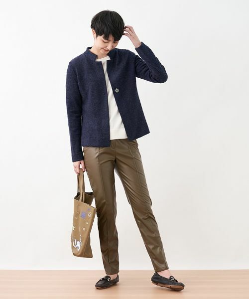 CARA O CRUZ / キャラ・オ・クルス その他パンツ | 【あったか】裏起毛合皮パンツ | 詳細13