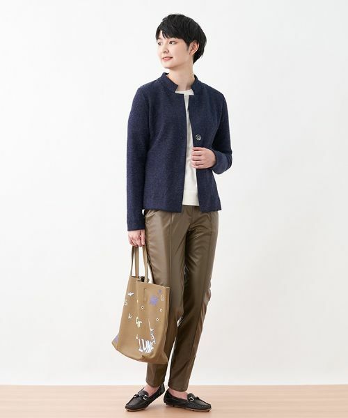 CARA O CRUZ / キャラ・オ・クルス その他パンツ | 【あったか】裏起毛合皮パンツ | 詳細14