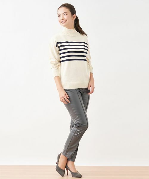 CARA O CRUZ / キャラ・オ・クルス その他パンツ | 【あったか】裏起毛合皮パンツ | 詳細3