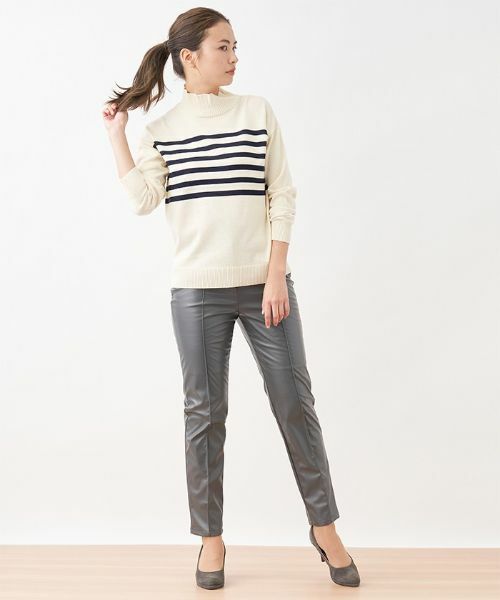 CARA O CRUZ / キャラ・オ・クルス その他パンツ | 【あったか】裏起毛合皮パンツ | 詳細4