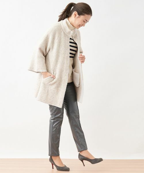 CARA O CRUZ / キャラ・オ・クルス その他パンツ | 【あったか】裏起毛合皮パンツ | 詳細6