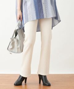 CARA O CRUZ / キャラ・オ・クルス その他パンツ | 洗える ウエストゴム リブニットパンツ