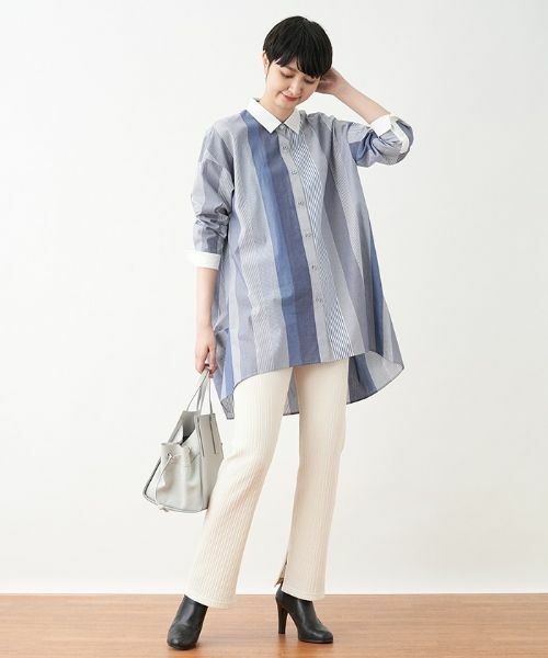 CARA O CRUZ / キャラ・オ・クルス その他パンツ | 洗える ウエストゴム リブニットパンツ | 詳細10