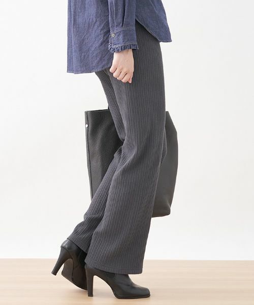 CARA O CRUZ / キャラ・オ・クルス その他パンツ | 洗える ウエストゴム リブニットパンツ | 詳細13