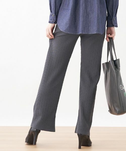 CARA O CRUZ / キャラ・オ・クルス その他パンツ | 洗える ウエストゴム リブニットパンツ | 詳細14