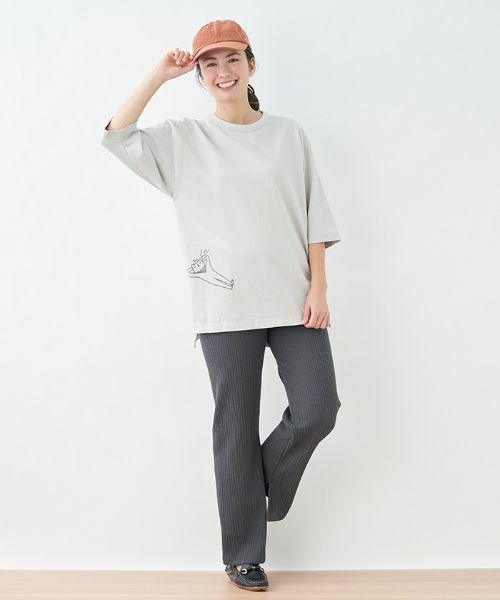 CARA O CRUZ / キャラ・オ・クルス その他パンツ | 洗える ウエストゴム リブニットパンツ | 詳細15