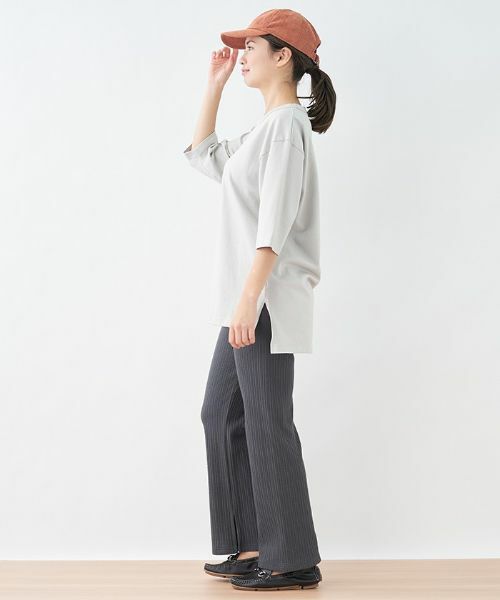 CARA O CRUZ / キャラ・オ・クルス その他パンツ | 洗える ウエストゴム リブニットパンツ | 詳細16