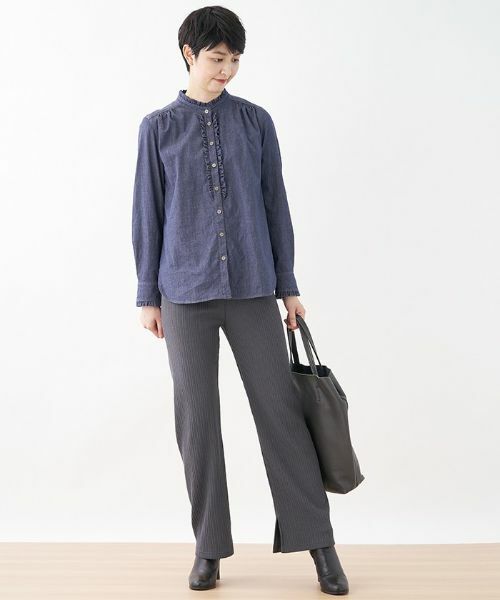 CARA O CRUZ / キャラ・オ・クルス その他パンツ | 洗える ウエストゴム リブニットパンツ | 詳細22