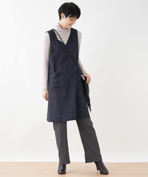 CARA O CRUZ / キャラ・オ・クルス その他パンツ | 洗える ウエストゴム リブニットパンツ | 詳細27