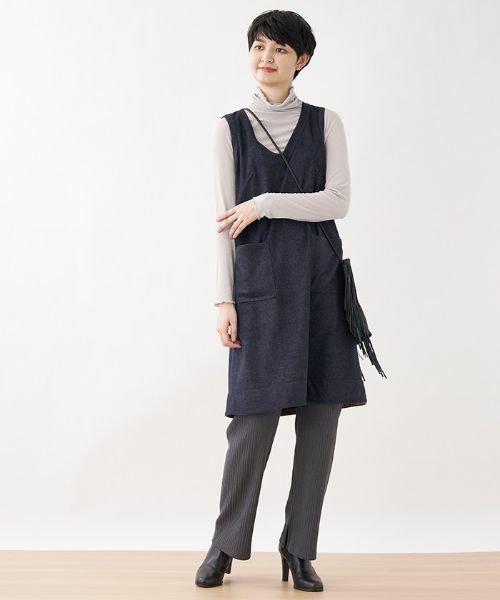 CARA O CRUZ / キャラ・オ・クルス その他パンツ | 洗える ウエストゴム リブニットパンツ | 詳細28