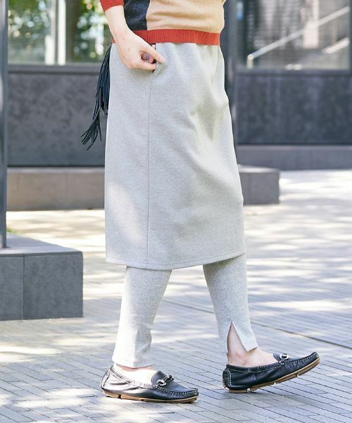 CARA O CRUZ / キャラ・オ・クルス ミニ・ひざ丈スカート | ジャージーミディ丈タイトスカート×リブレギンスセット | 詳細15