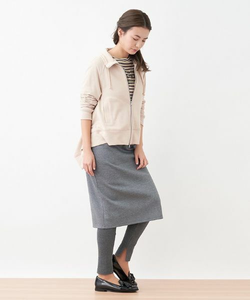 CARA O CRUZ / キャラ・オ・クルス ミニ・ひざ丈スカート | ジャージーミディ丈タイトスカート×リブレギンスセット | 詳細4