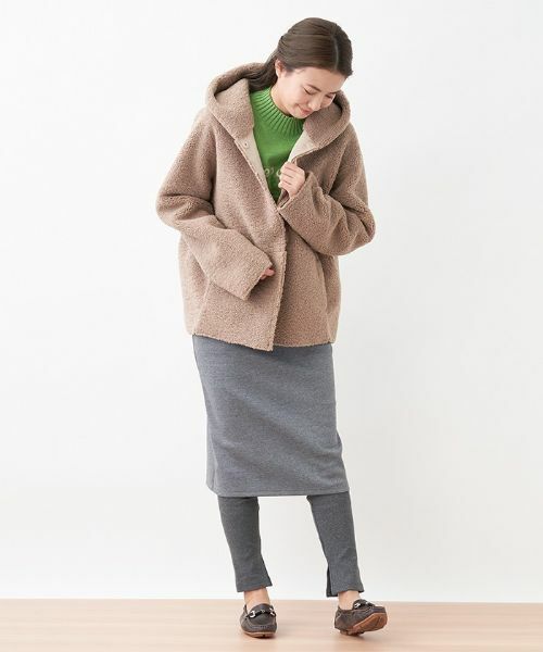 CARA O CRUZ / キャラ・オ・クルス ミニ・ひざ丈スカート | ジャージーミディ丈タイトスカート×リブレギンスセット | 詳細9