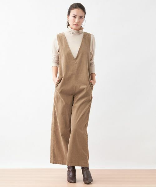 CARA O CRUZ / キャラ・オ・クルス その他パンツ | 細コーデュロイのサロペット | 詳細1