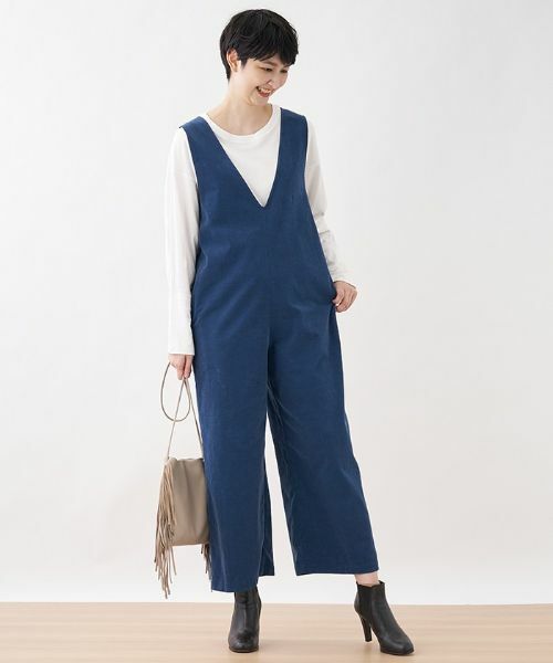 CARA O CRUZ / キャラ・オ・クルス その他パンツ | 細コーデュロイのサロペット | 詳細12