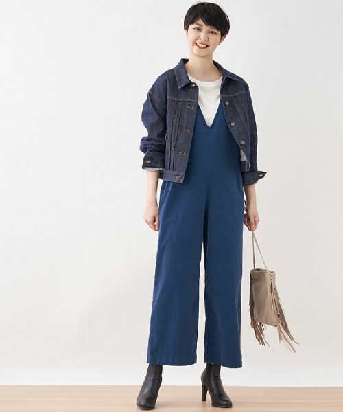 CARA O CRUZ / キャラ・オ・クルス その他パンツ | 細コーデュロイのサロペット | 詳細18