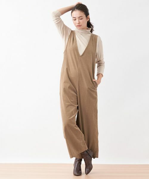 CARA O CRUZ / キャラ・オ・クルス その他パンツ | 細コーデュロイのサロペット | 詳細2