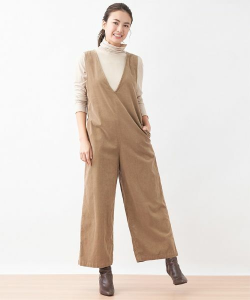 CARA O CRUZ / キャラ・オ・クルス その他パンツ | 細コーデュロイのサロペット | 詳細3