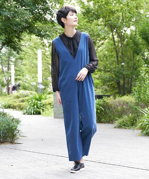 CARA O CRUZ / キャラ・オ・クルス その他パンツ | 細コーデュロイのサロペット | 詳細8