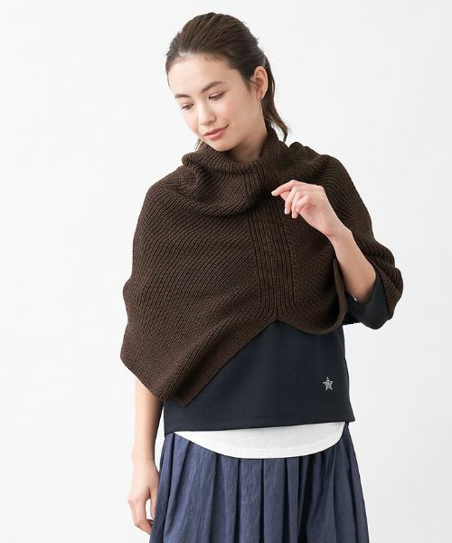 t.bグレー ポンポン付き ニットショール t.bグレー ポンポン付き ニットショール セール】 ポンポン付