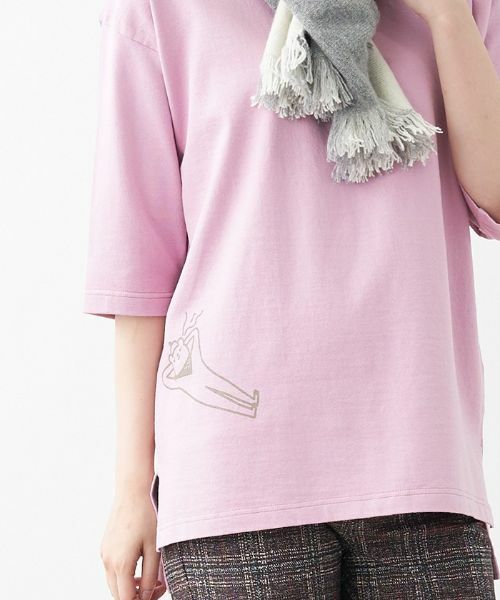 CARA O CRUZ / キャラ・オ・クルス その他小物 | クマさんイラスト7分袖Tシャツ | 詳細15