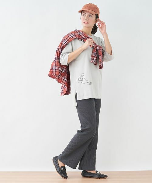 CARA O CRUZ / キャラ・オ・クルス その他小物 | クマさんイラスト7分袖Tシャツ | 詳細7