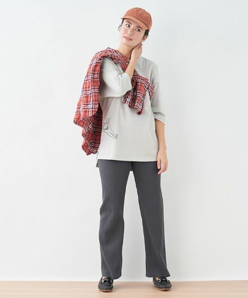 CARA O CRUZ / キャラ・オ・クルス その他小物 | クマさんイラスト7分袖Tシャツ | 詳細8