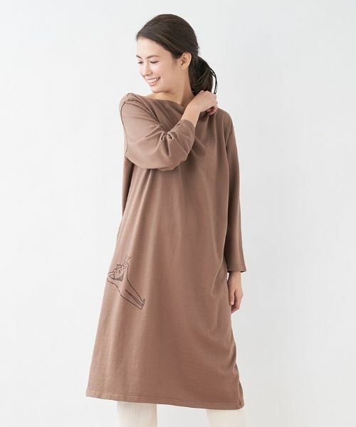 CARA O CRUZ / キャラ・オ・クルス その他小物 | クマさんイラスト長袖チュニック | 詳細1