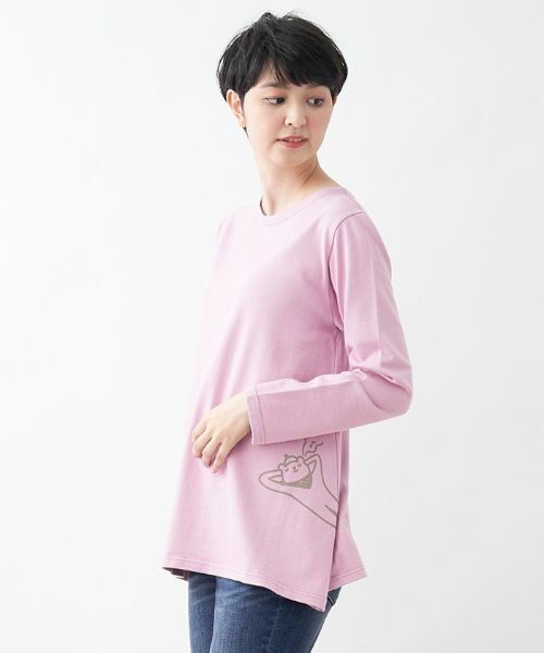CARA O CRUZ/キャラ・オ・クルス ロングスリーブTシャツ ピンク系 その他 CARA O CRUZ/キャラ・オ・クルス ロングスリーブTシャツ ピンク系 その他