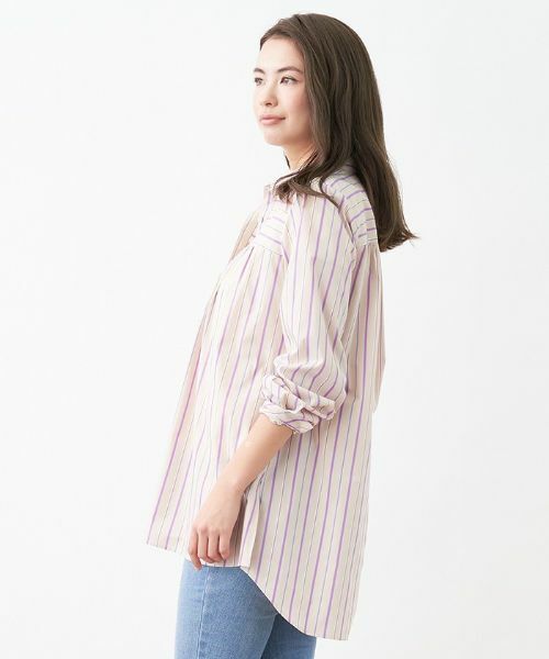 CARA O CRUZ / キャラ・オ・クルス シャツ・ブラウス | ストライプ柄スキッパーシャツ | 詳細2