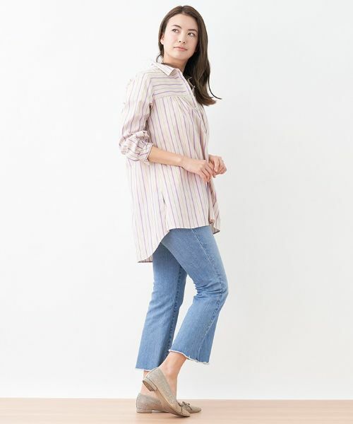 CARA O CRUZ / キャラ・オ・クルス シャツ・ブラウス | ストライプ柄スキッパーシャツ | 詳細6