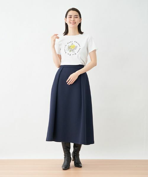 CARA O CRUZ / キャラ・オ・クルス ミニ・ひざ丈スカート | 洗える フレアスカート【セットアップ対応】 | 詳細17