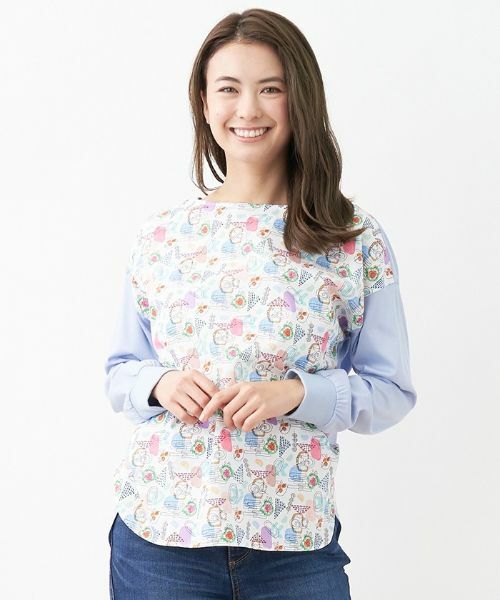 CARA O CRUZ / キャラ・オ・クルス カットソー | 配色プリントMIXトップス【LEGGIUNO 】 | 詳細1