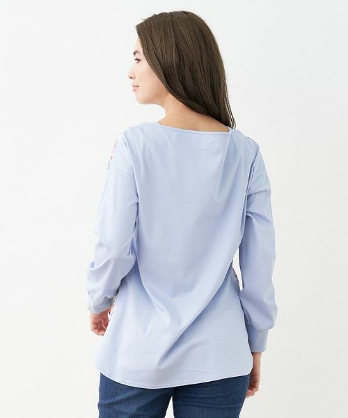 CARA O CRUZ / キャラ・オ・クルス カットソー | 配色プリントMIXトップス【LEGGIUNO 】 | 詳細2