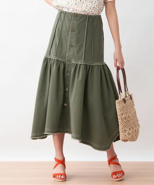 CARA O CRUZ / キャラ・オ・クルス ミニ・ひざ丈スカート | イレギュラーヘムスカート | 詳細1