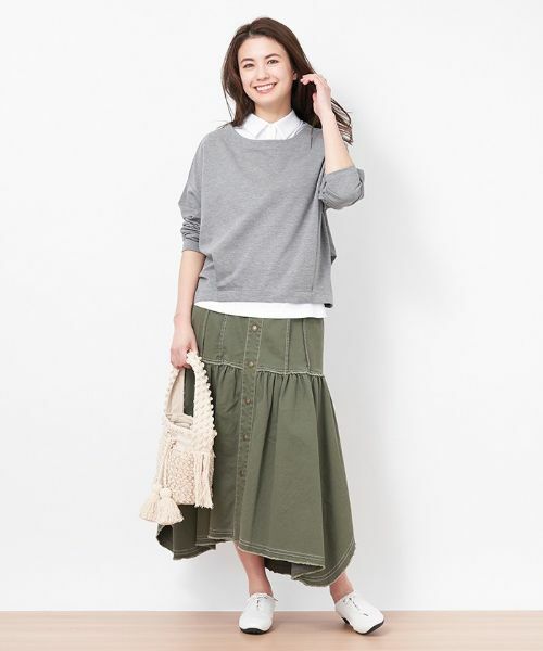 CARA O CRUZ / キャラ・オ・クルス ミニ・ひざ丈スカート | イレギュラーヘムスカート | 詳細17