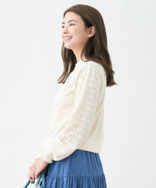 CARA O CRUZ / キャラ・オ・クルス ニット・セーター | レースMIXニット | 詳細1