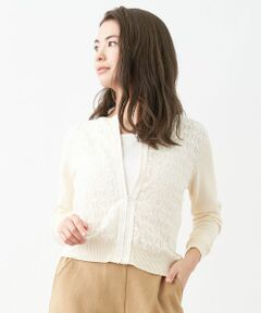 CARA O CRUZ / キャラ・オ・クルス カーディガン・ボレロ | レースMIXカーディガン
