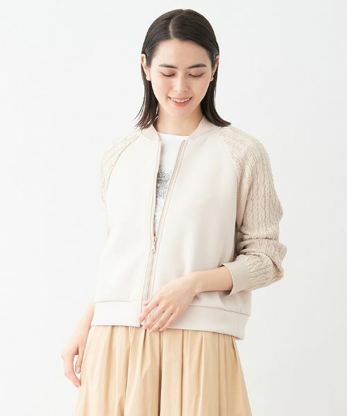 CARA O CRUZ / キャラ・オ・クルス その他アウター | 洗える 切替えジップジャケット | 詳細1