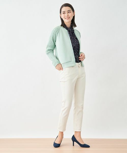 CARA O CRUZ / キャラ・オ・クルス その他アウター | 洗える 切替えジップジャケット | 詳細14