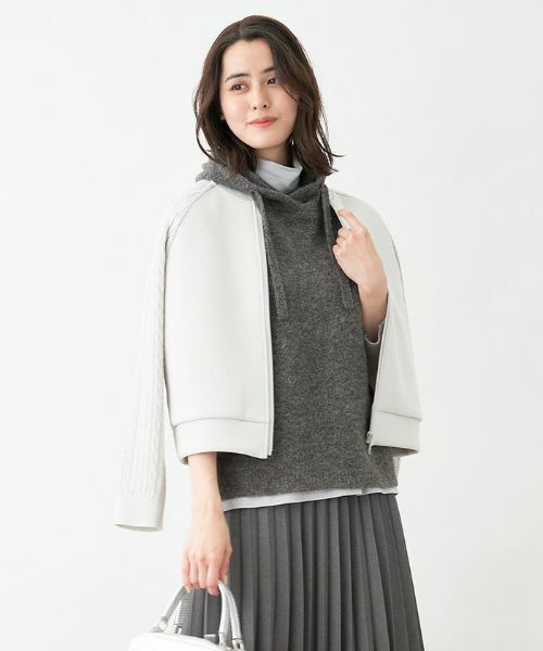 CARA O CRUZ / キャラ・オ・クルス その他アウター | 洗える 切替えジップジャケット | 詳細23