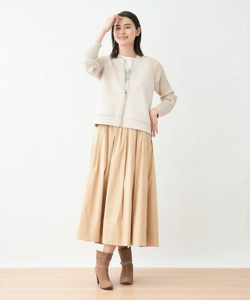 CARA O CRUZ / キャラ・オ・クルス その他アウター | 洗える 切替えジップジャケット | 詳細4