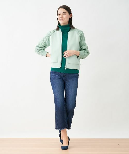 CARA O CRUZ / キャラ・オ・クルス その他アウター | 洗える 切替えジップジャケット | 詳細8