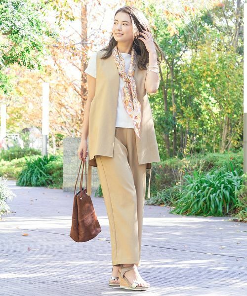 CARA O CRUZ / キャラ・オ・クルス テーラードジャケット | 洗える サイドスリットベスト | 詳細9