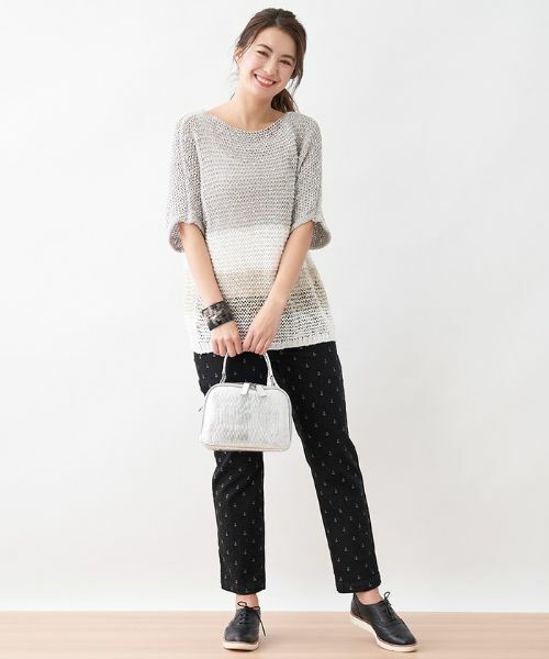 CARA O CRUZ / キャラ・オ・クルス ニット・セーター | 麻ブレンドニット【ANNE CLAIRE】 | 詳細10